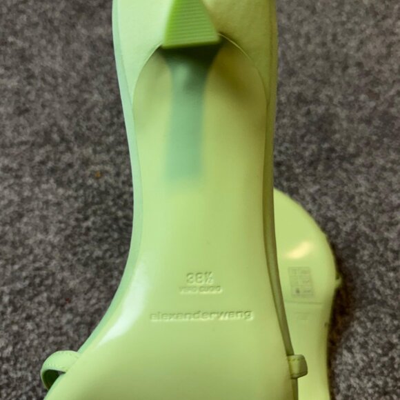 Alexanderwang Dahlia crystal-embellished leather mules - 38/38.5 - NEW - LIME - Picture 5 of 5